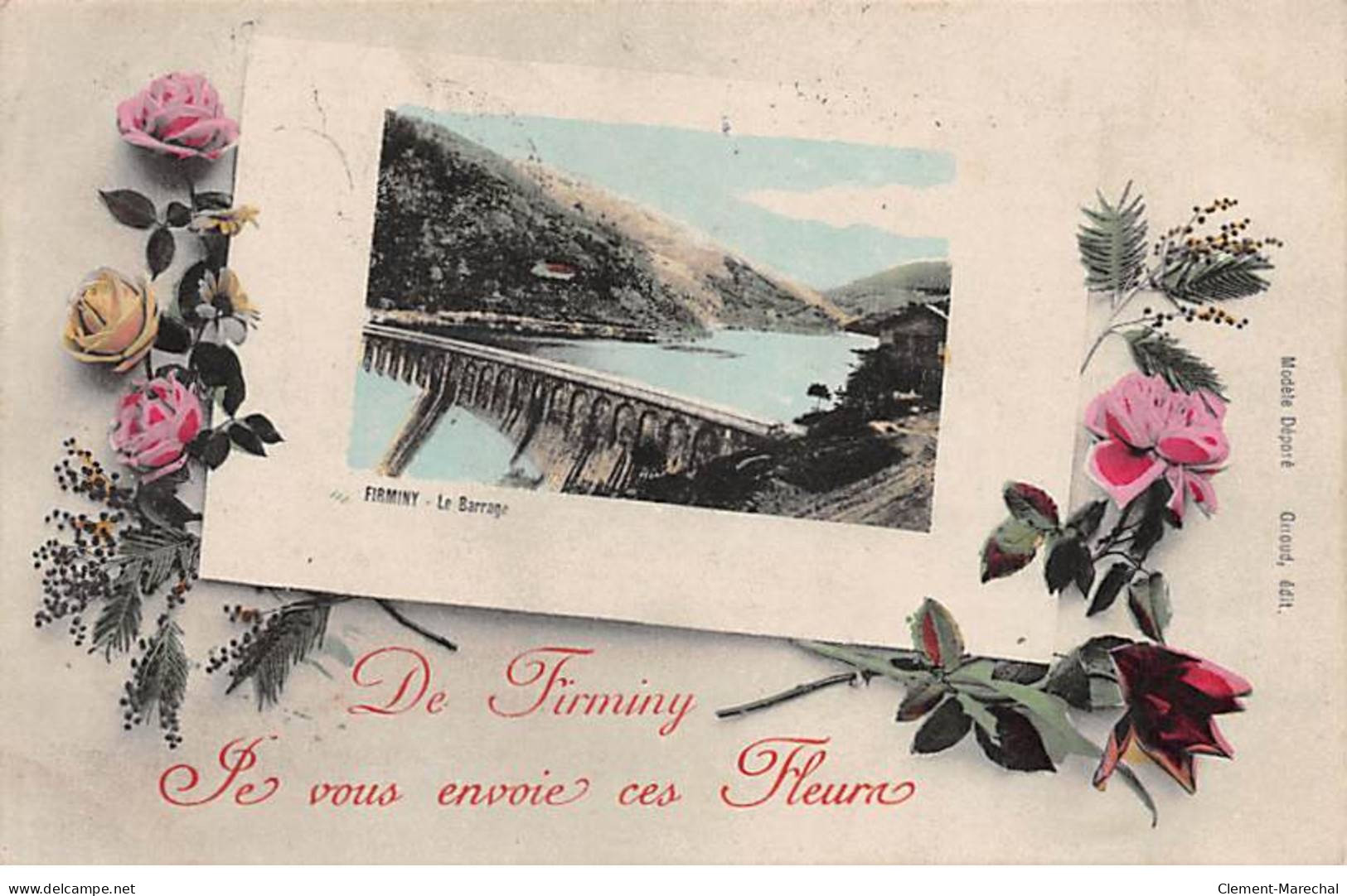 De FIRMINY Je Vous Envoie Ces Fleurs - Très Bon état - Firminy