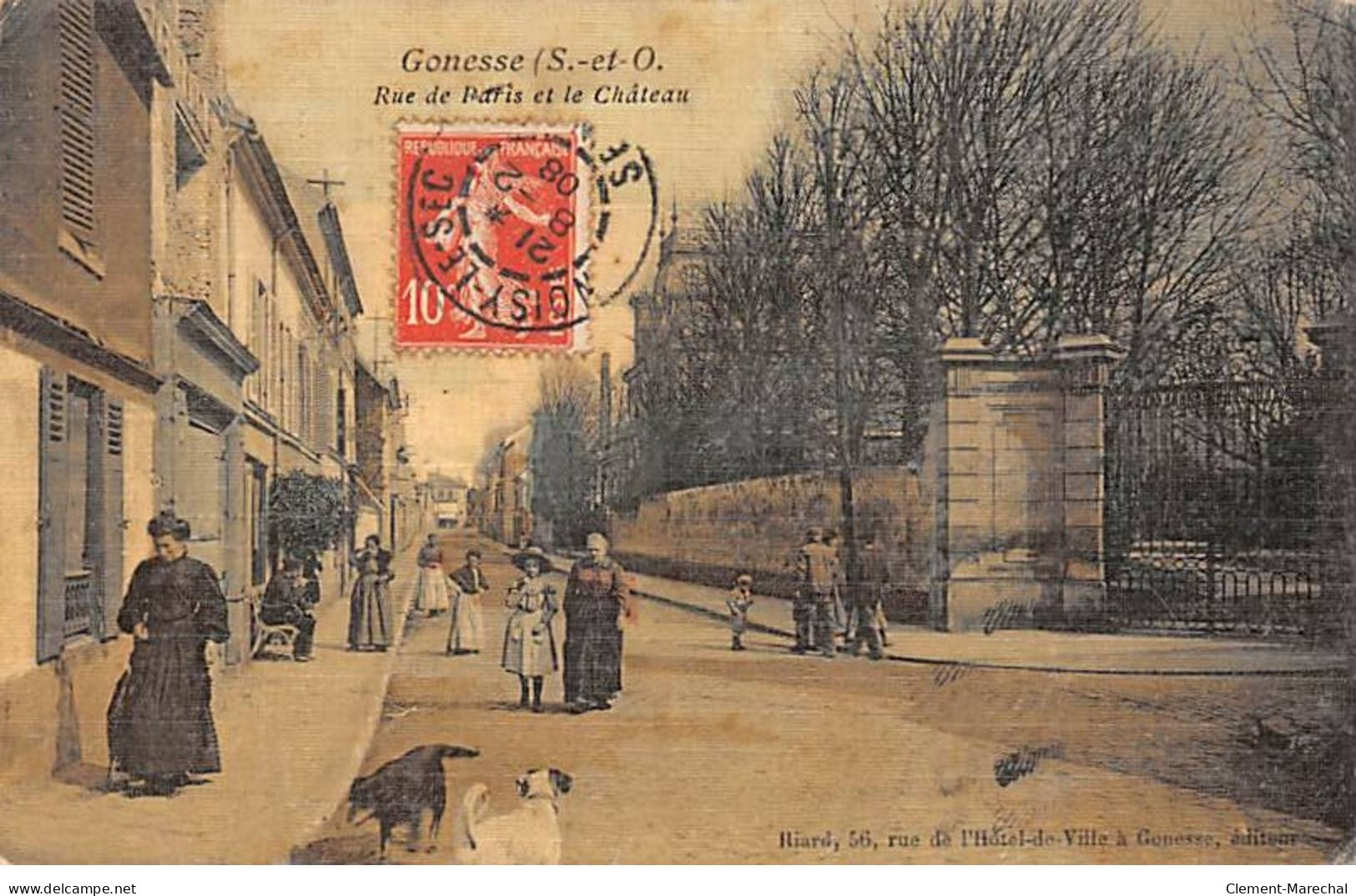 GONESSE - Rue De Paris Et Le Château - Très Bon état - Gonesse