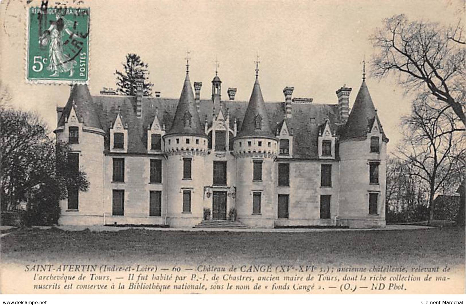 SAINT AVERTIN - Château De CANGE - Très Bon état - Saint-Avertin