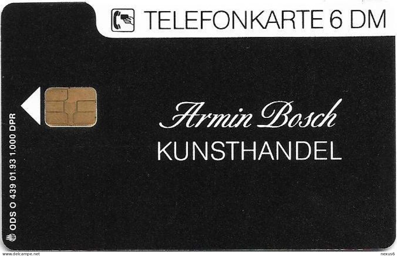 Germany - Kunsthandel Armin Bosch - O 0439 - 01.1993, 6DM, 1.000ex, Mint - O-Series : Séries Client