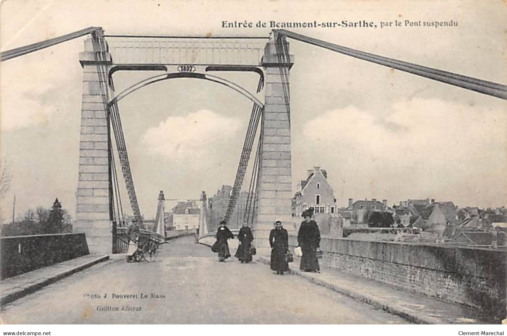 Entrée De BEAUMONT SUR SARTHE Par Le Pont Suspendu - Très Bon état - Beaumont Sur Sarthe