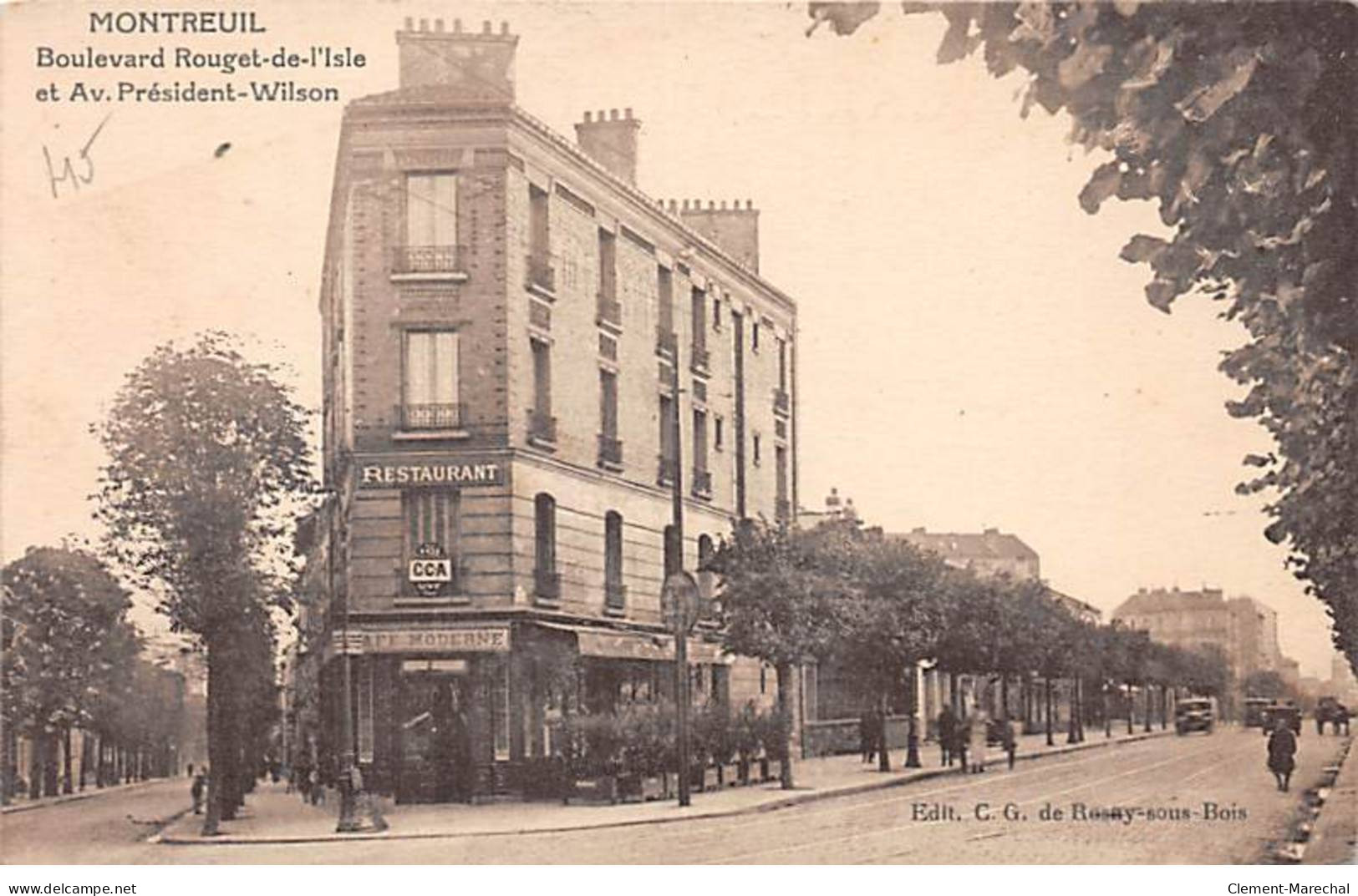 MONTREUIL - Boulevard Rouget De L'Isle Et Avenue Président Wilson - Très Bon état - Montreuil