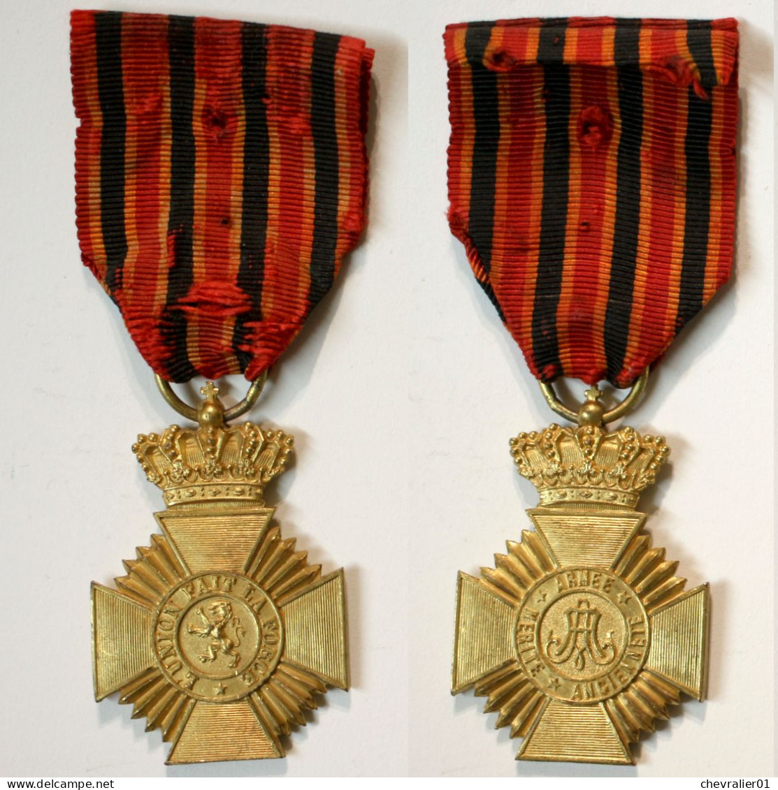 Médaille -BE-401-II-B-V1_2eme Classe_ruban Pour Courage_1873-1951 - Belgique