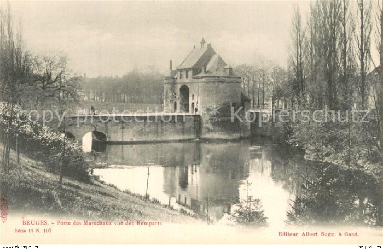73508338 Bruges Flandre Porte Des Marechaux Vue Des Remparts Bruges Flandre - Other & Unclassified
