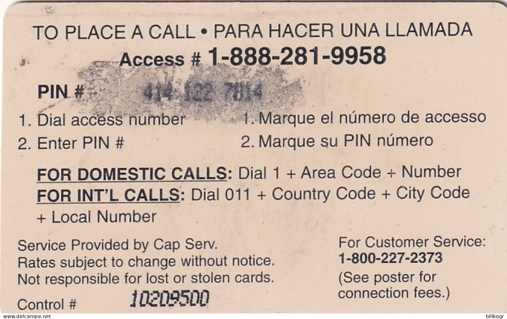 USA - Supersaver Prepaid Card $10, Used - Otros & Sin Clasificación