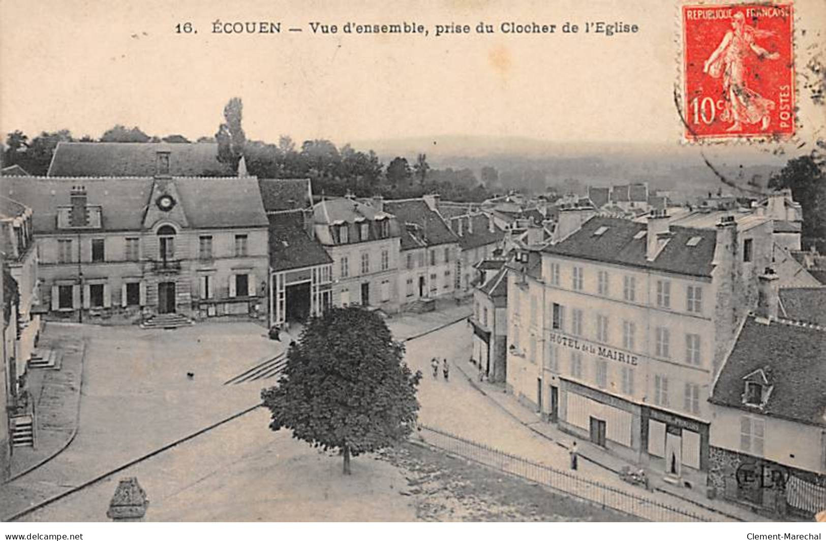 ECOUEN - Vue D'ensemble, Prise Du Clocher De L'Eglise - Très Bon état - Ecouen