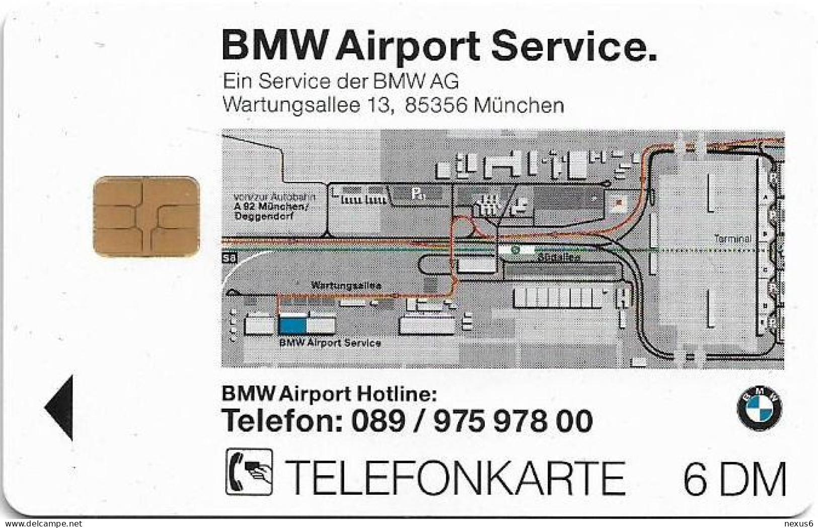 Germany - BMW Airport Service - O 0991 - 06.1995, 6DM, 6.000ex, Mint - O-Series: Kundenserie Vom Sammlerservice Ausgeschlossen