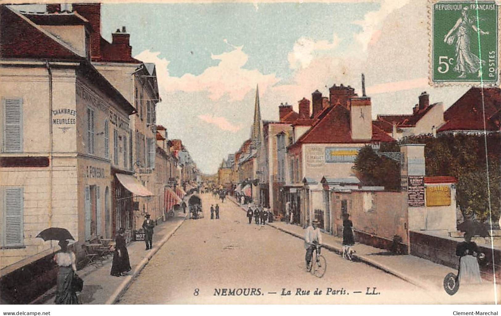 NEMOURS - La Rue De Paris - Très Bon état - Nemours
