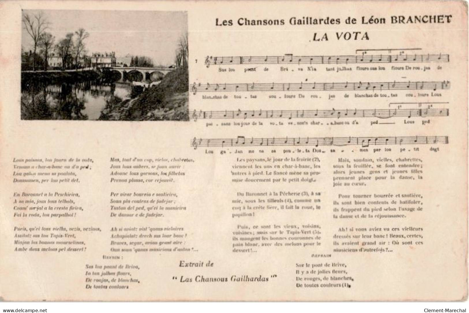 CHANSONS: Les Chansons Gaillardes De Léon Branchet La Vota - état - Música Y Músicos