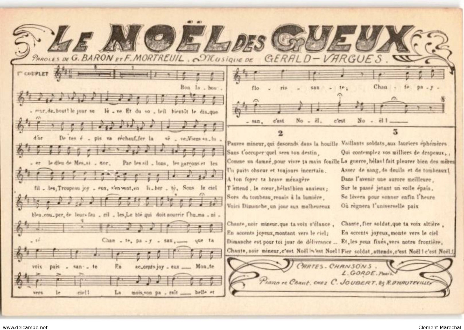 CHANSONS: Le Noël Des Gueux - Très Bon état - Muziek En Musicus