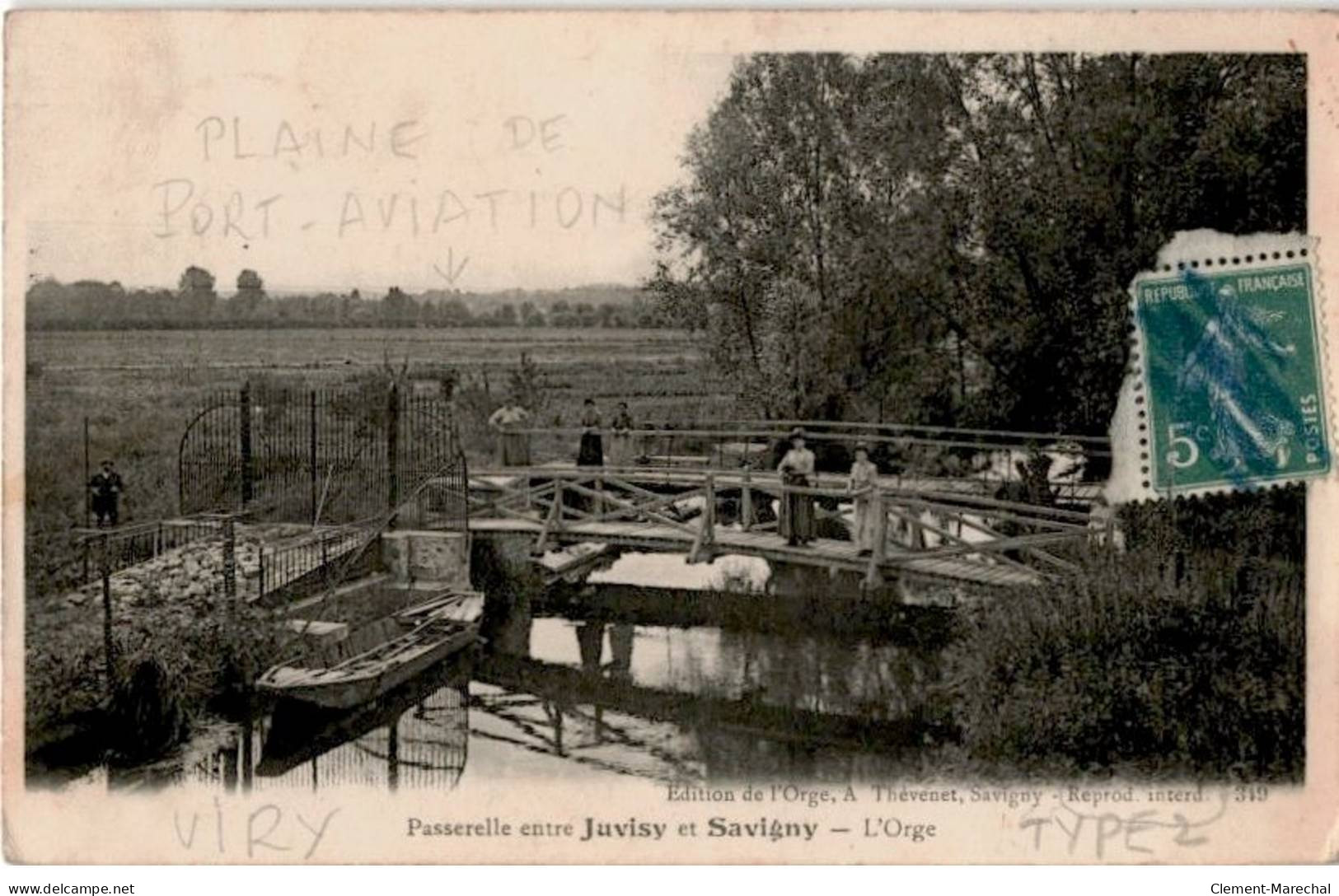 JUVISY-sur-ORGE: Passerelle Entre Juvisy Et Savigny, L'orge - état - Juvisy-sur-Orge