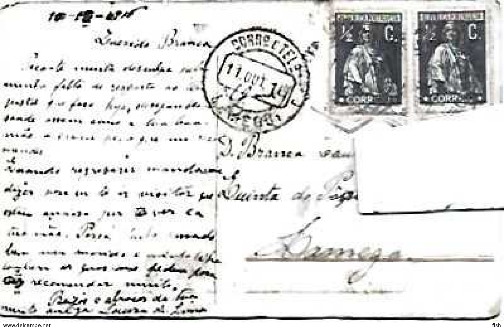 Portugal & Marcofilia, Fantasia, Casal, Lamego 1916 (24129) - Brieven En Documenten