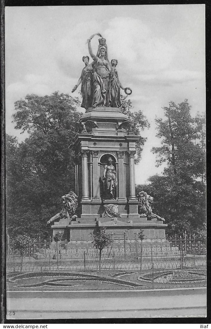 Germany. Hannover. Kriegerdenkmal. War Memorial.  Illustrated View Posted Postcard - Hannover