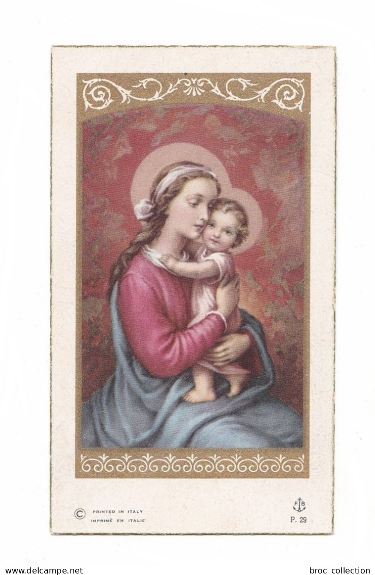 Mosnigo, 50° Anno Di Nozze Di Margherita E Giovanni Gambin, 1956, Vierge à L'Enfant, éd. F. B. P. 29 - Santini