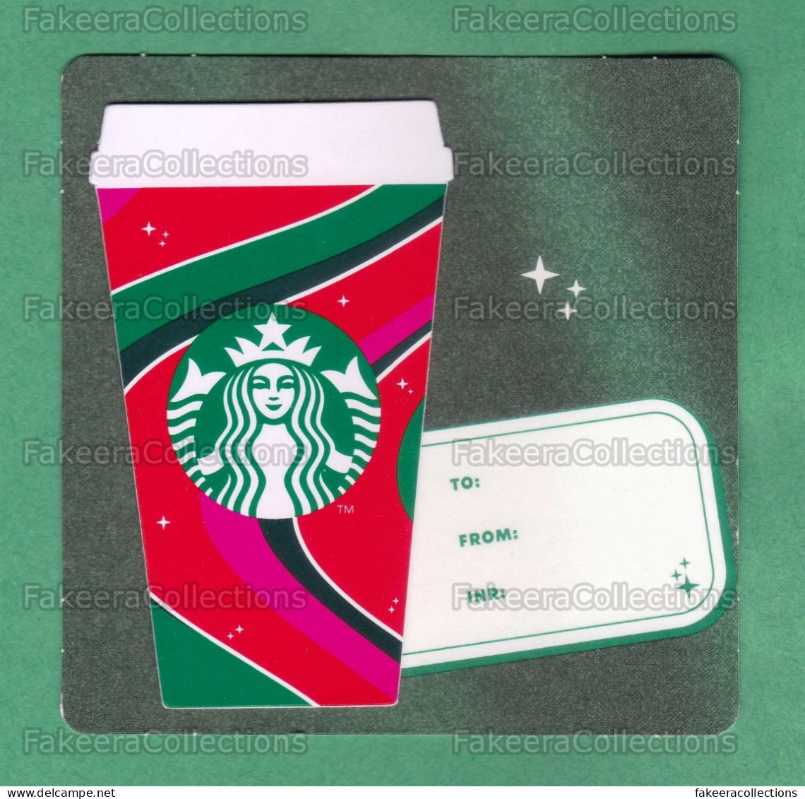 INDIA Inde Indien - Starbucks Gift Card - Odd Shape - CN 2000 , SKU 11148091 23000204 - Unused - Coffee Cup - As Scan - Tarjetas De Regalo