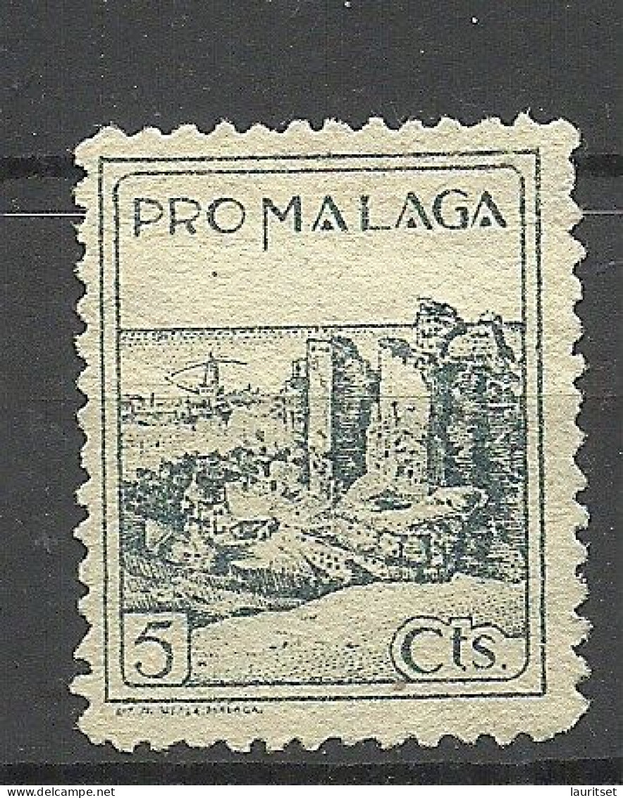 SPAIN Spanien Espana 1930ies Civil War Pro Malaga (*) Charity Spendemarke - Sonstige & Ohne Zuordnung