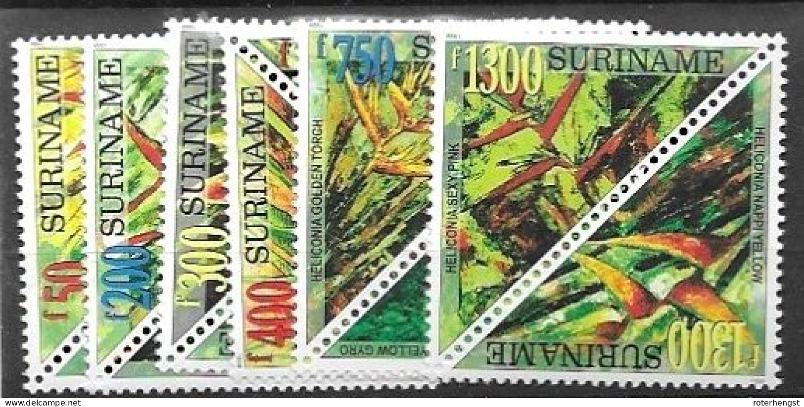 Surinam Mnh ** 1999 Orchids Set 20 Euros - Surinam