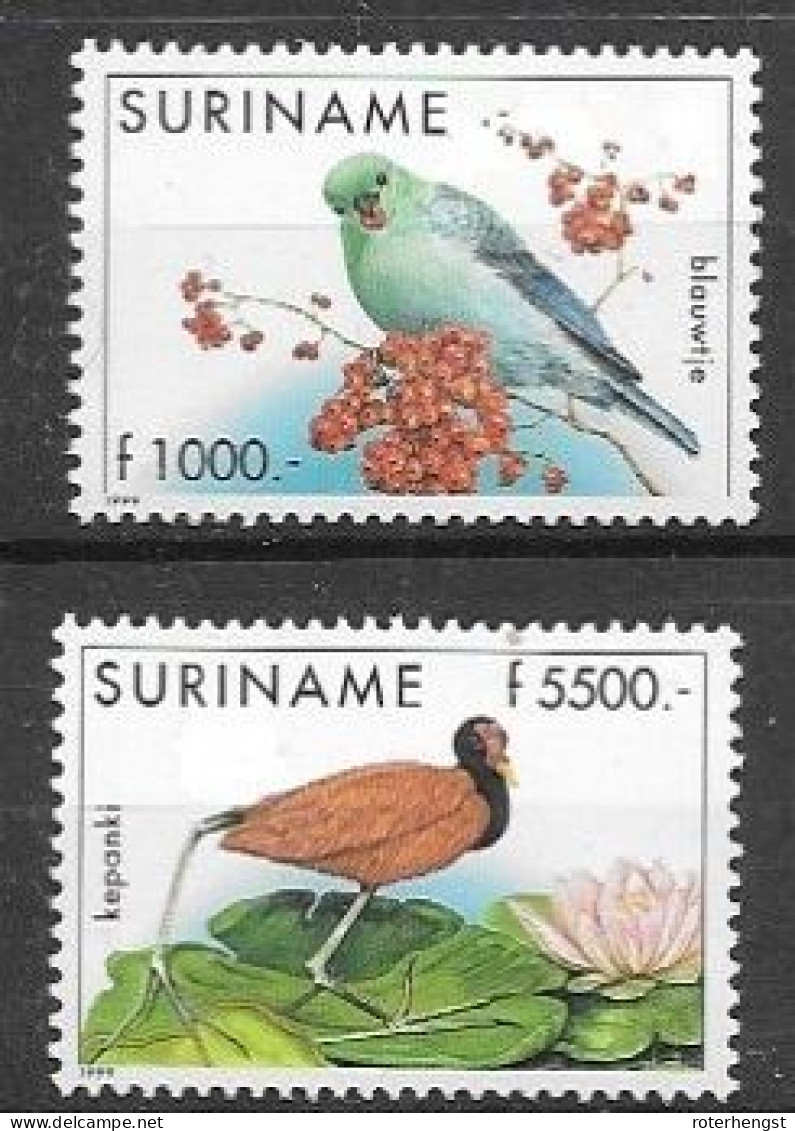Surinam Mnh ** 1999 Birds Set 10 Euros - Surinam