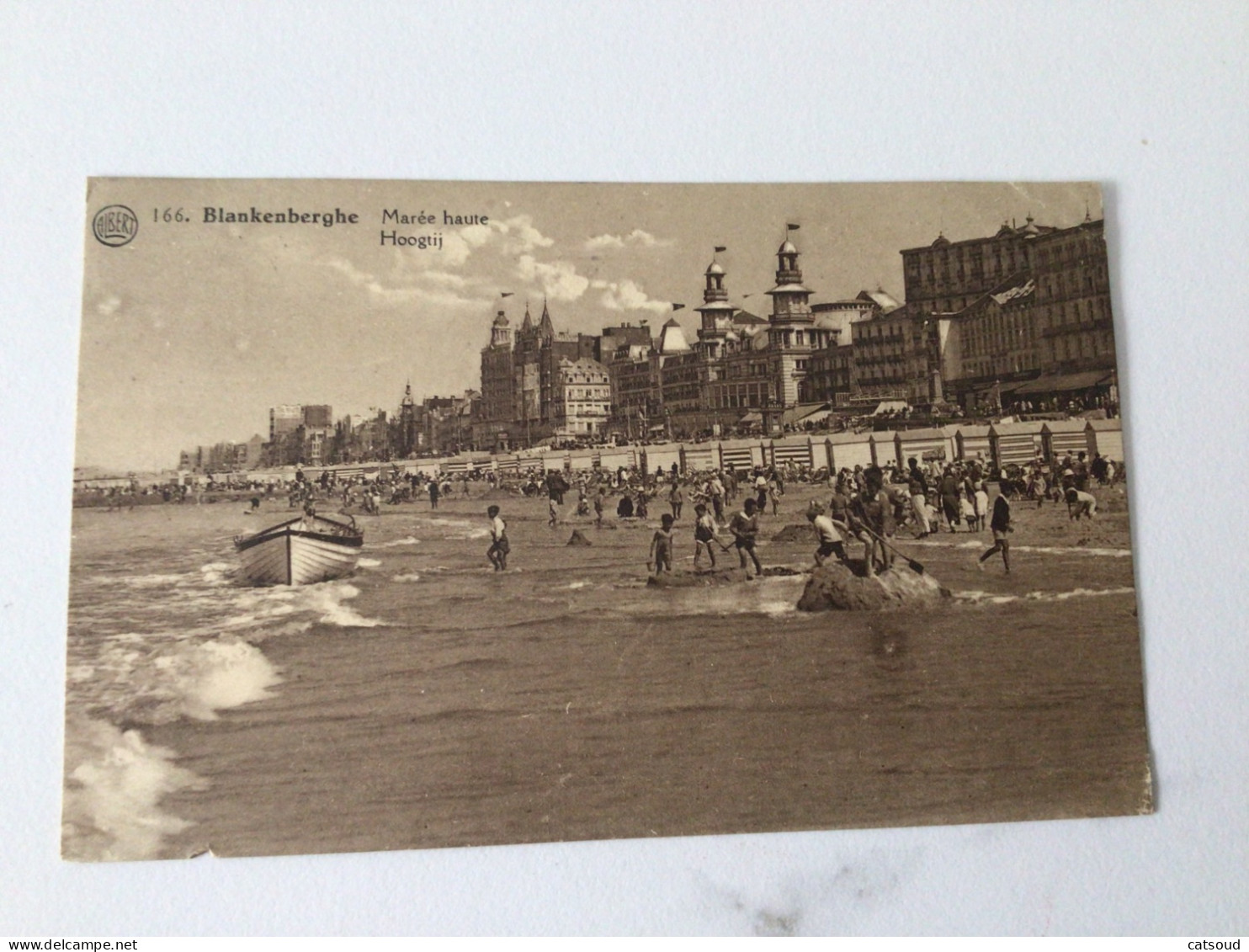 Carte Postale Ancienne (1933) Blankenberghe Marée Haute - Hoogtij - Blankenberge