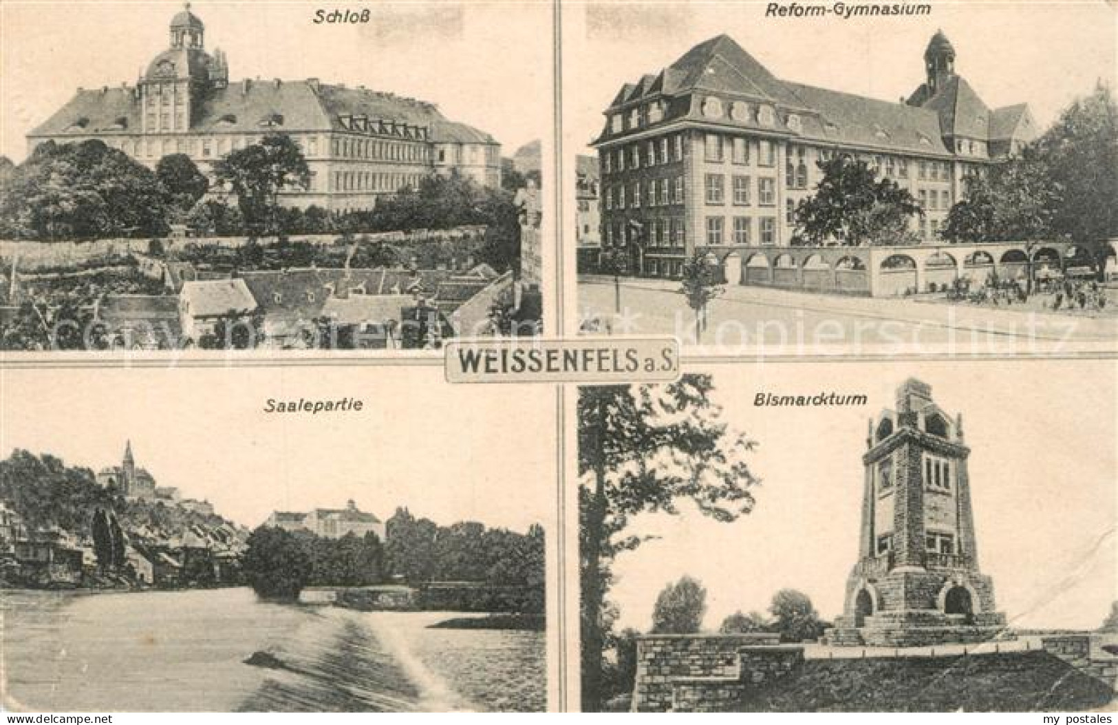 73506836 Weissenfels Saale Schloss Reform Gymnasium Saale Bismarckturm Weissenfe - Weissenfels
