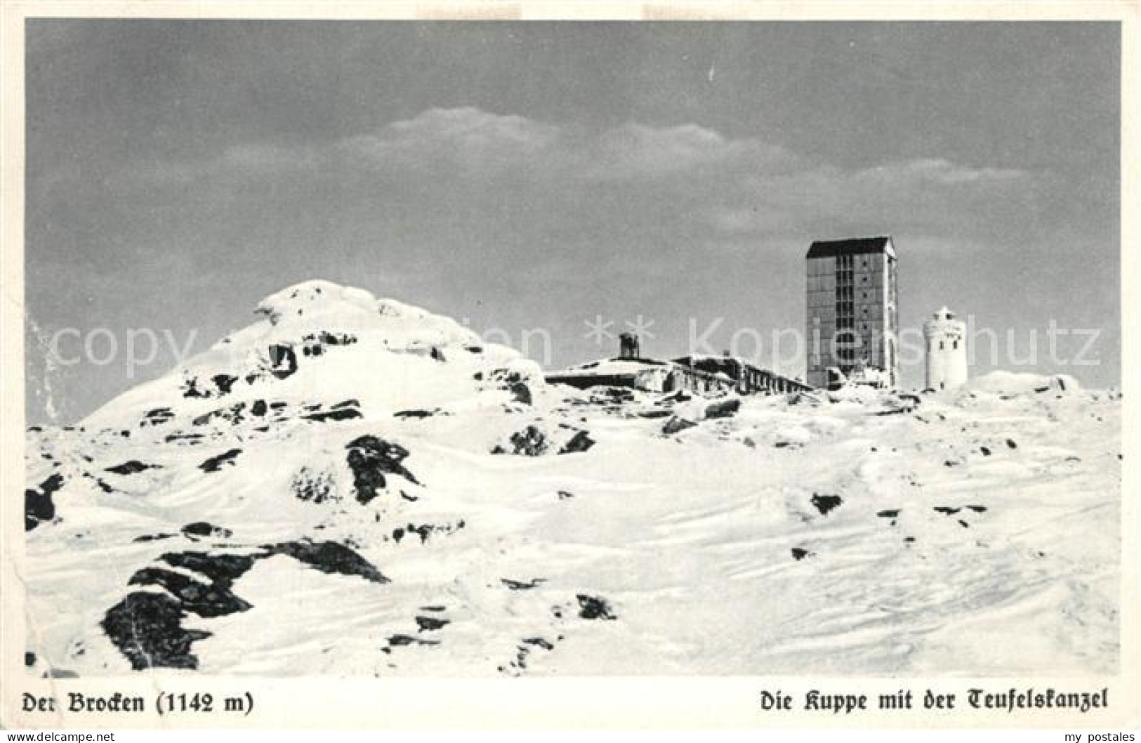 73506796 Brocken Harz Kuppe Teufelskanzel Winter Brocken Harz - Wernigerode