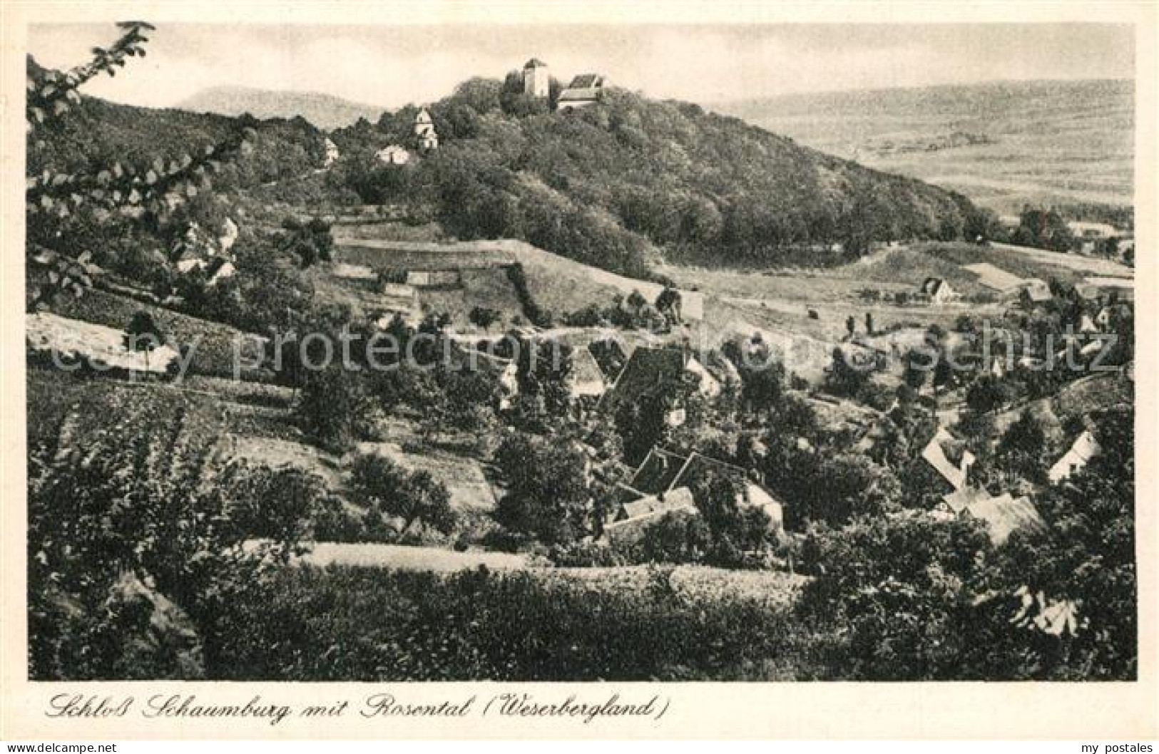 73506464 Schloss Schaumburg Wesergebirge Panorama Rosental Schloss Schaumburg - Rinteln