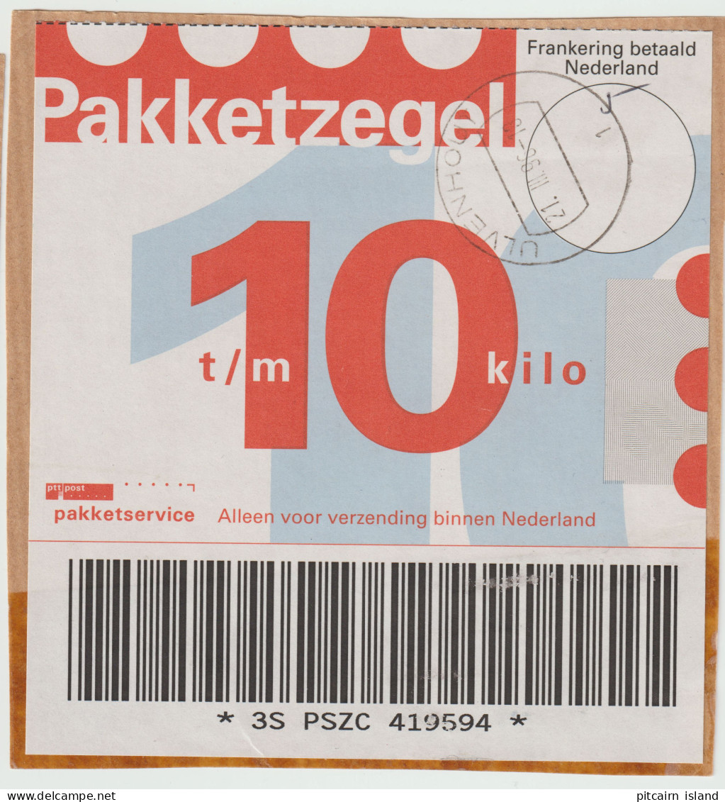 Nederland Pakketzegel Tot 10 Kilo  Gebruikt - Autres & Non Classés