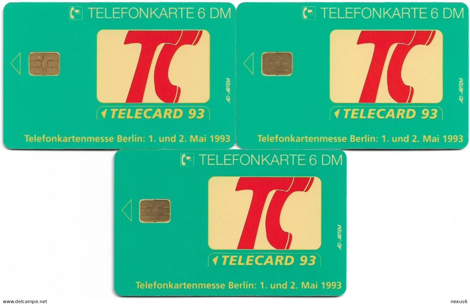 Germany - Telecard 93 Telefonkartenmesse Berlin Complete Set Of 3 Cards - O 0832A-C - 04.1993, 6DM, 5.000ex, Mint - O-Reeksen : Klantenreeksen