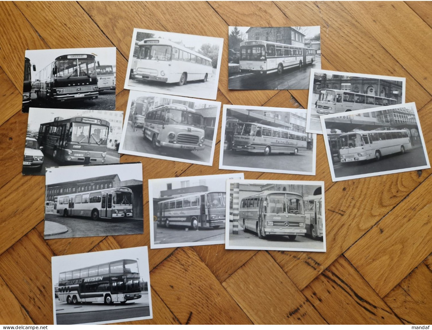 Lot Of 60 Buses -8 Ships -Arount The Years 1950-1970 - Bus & Autocars
