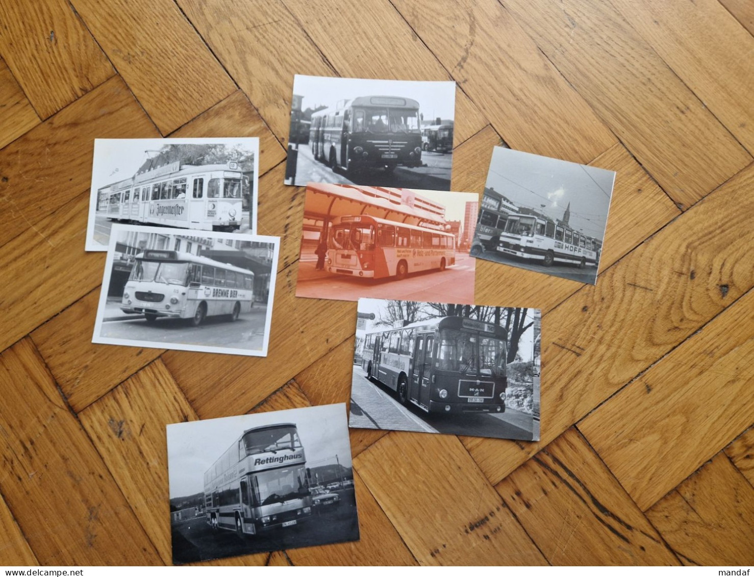 Lot Of 60 Buses -8 Ships -Arount The Years 1950-1970 - Autobús & Autocar