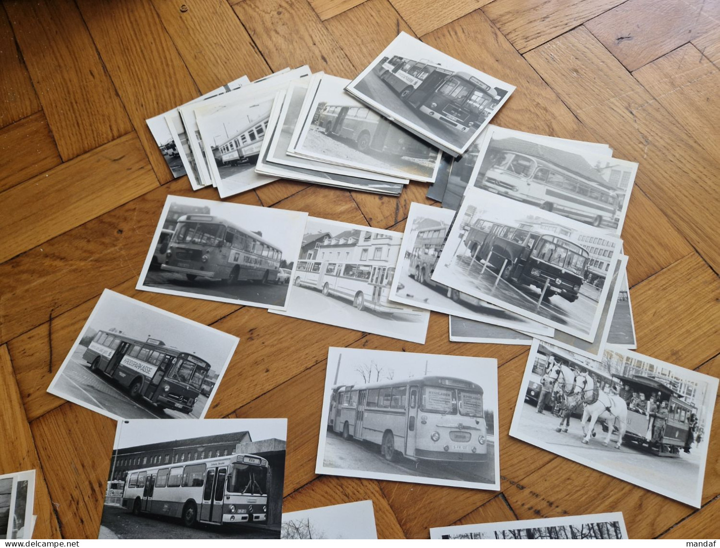 Lot Of 60 Buses -8 Ships -Arount The Years 1950-1970 - Autobús & Autocar