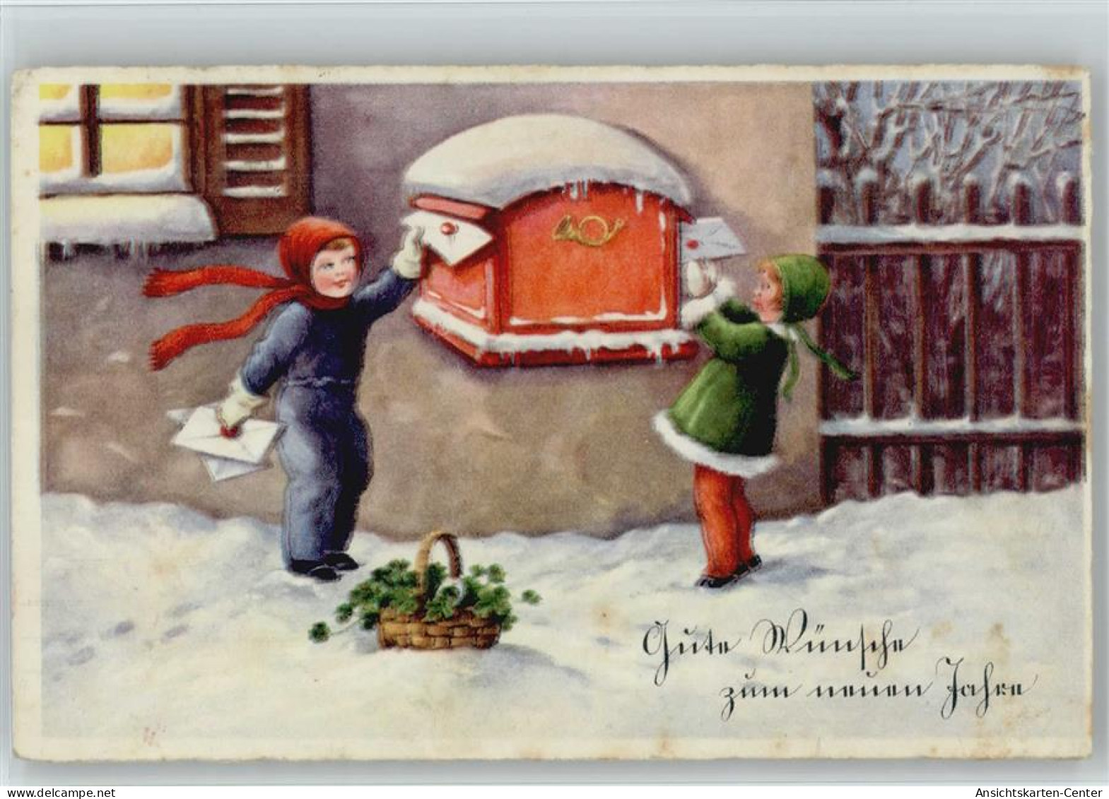 12009107 - Briefkaesten Neujahr - Kinder Mit Briefe - - Postal Services