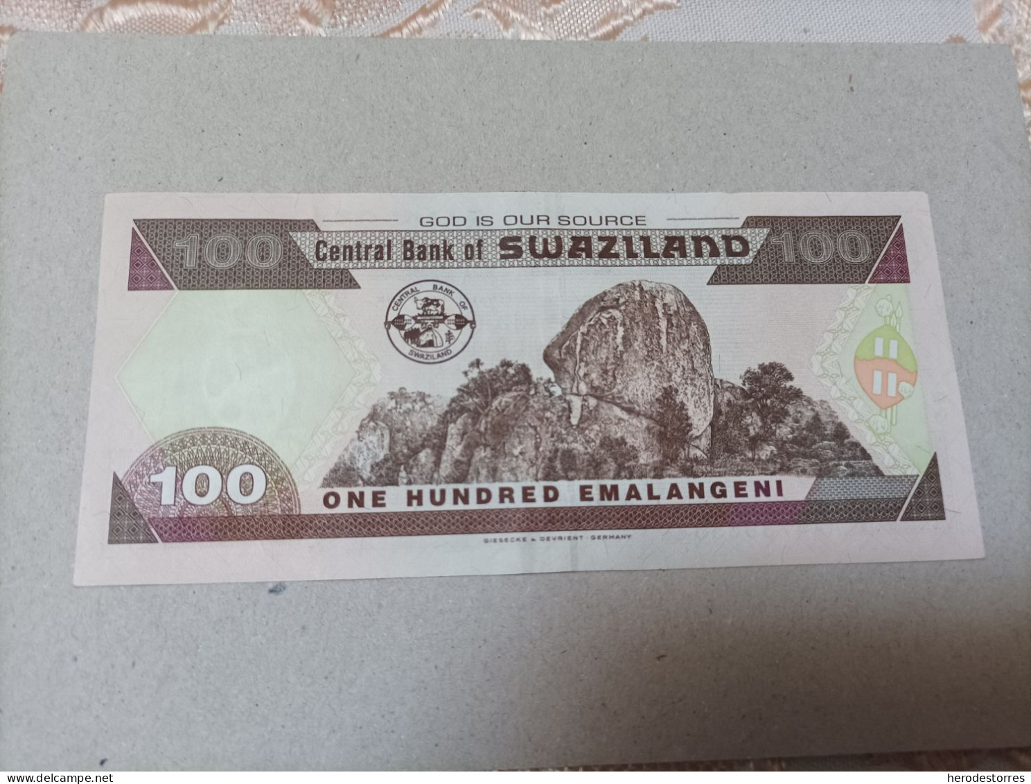 Billete Swaziland, 100 Emalangeni, Serie AA, Año 2001, UNC - Swaziland