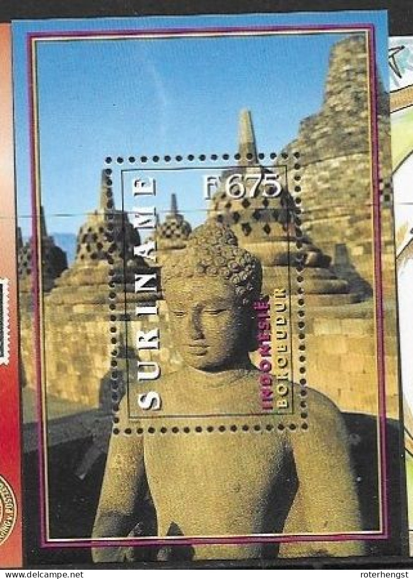 Surinam Mnh ** 1998 Sheet And Set Buddha Temple 20 Euros - Surinam