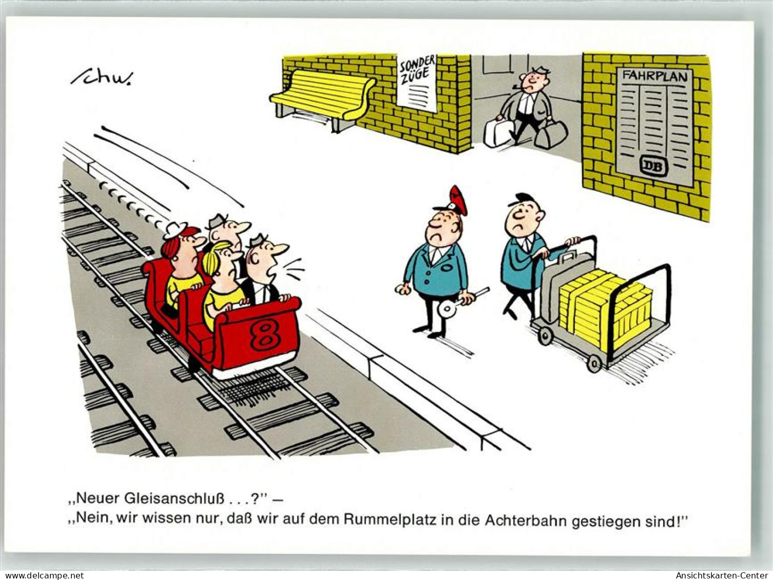39288607 - DB Humor , Wir Sind Auf Dem Rummelplatz In Die Achterbhn Gestiegen - Other & Unclassified