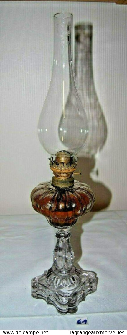 E1 Ancienne Lampe à Huile - Verre De Lampe En Cristal - Lighting & Lampshades