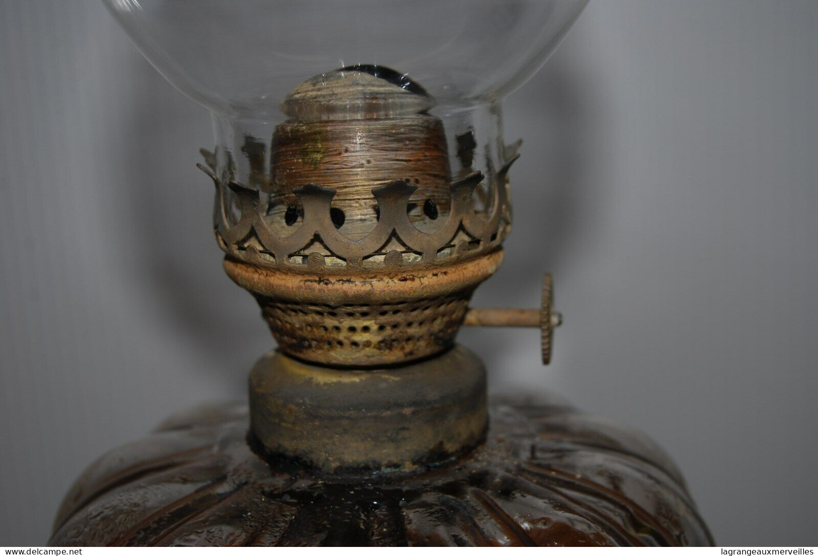 E1 Ancienne Lampe à Huile - Verre De Lampe En Cristal - Lámparas Y Arañas