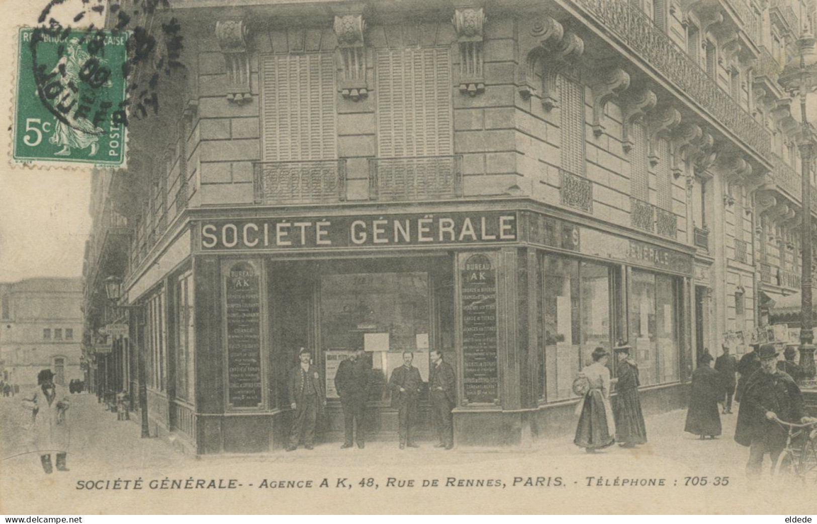 48 Rue De Rennes Paris 6 Agence Banque Société Générale Envoi Poissonier  Chacrot Empoissonneur Poulaire Levet Cher - District 06