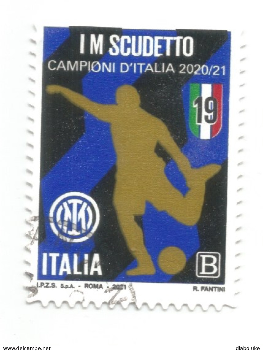 (REPUBBLICA ITALIANA) 2021, INTER CAMPIONE - Serie Di 1 Francobollo Usato - 2021-...: Usados