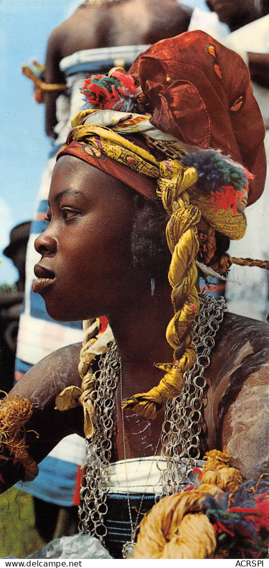 COTE D' IVOIRE  Abidjan Jeune Ivoirienne Femme GRANDE CARTE 10 X 21 Cm   7 (scan Recto Verso)MH2901BIS - Elfenbeinküste