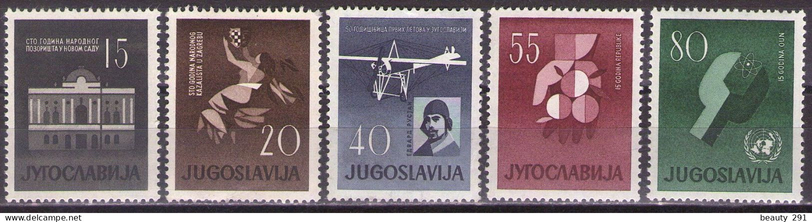 Yugoslavia 1960 - Significant Jubilees - Mi 930-934 - MNH**VF - Ungebraucht