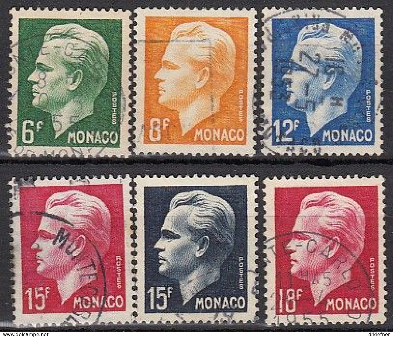 MONACO  419, 421, 423-426, Gestempelt, Freimarken, 1950 - Gebraucht
