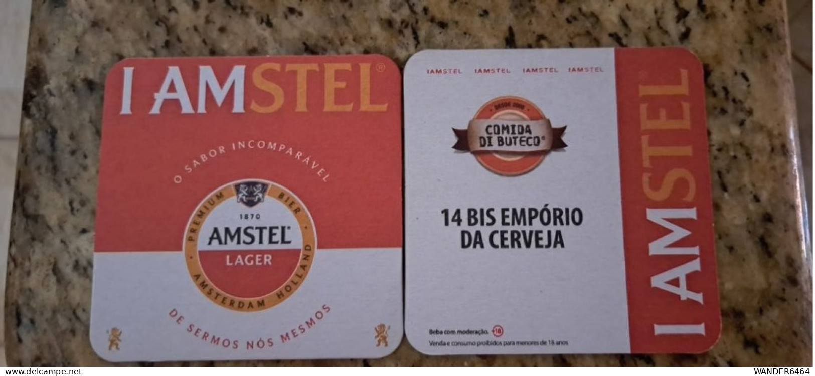 AMSTEL HISTORIC SET BRAZIL BREWERY  BEER  MATS - COASTERS #030 14BIS EMPORIODA CERVEJA - Bierviltjes