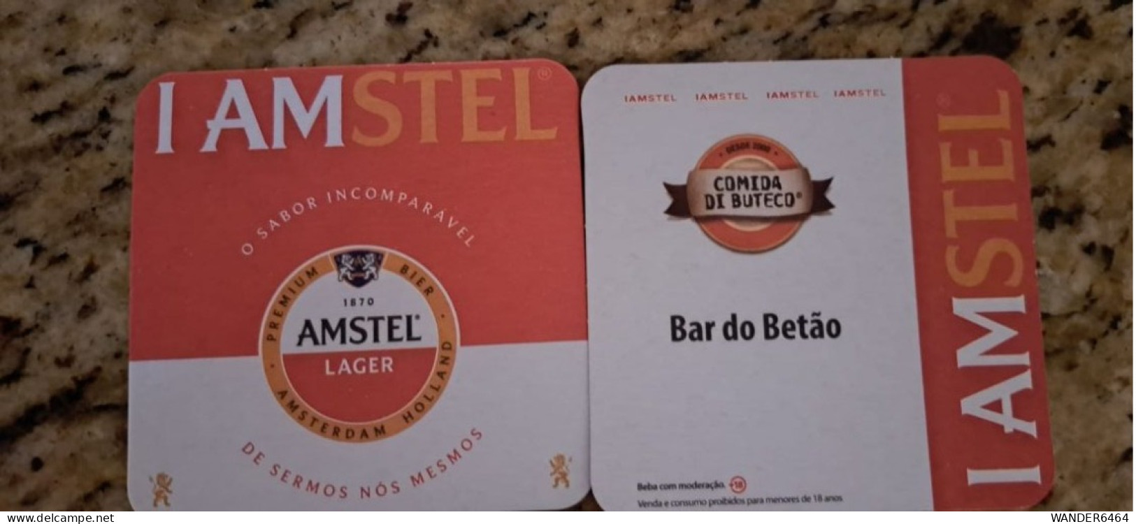 AMSTEL HISTORIC SET BRAZIL BREWERY  BEER  MATS - COASTERS #031 BAR DO BETÃO - Portavasos