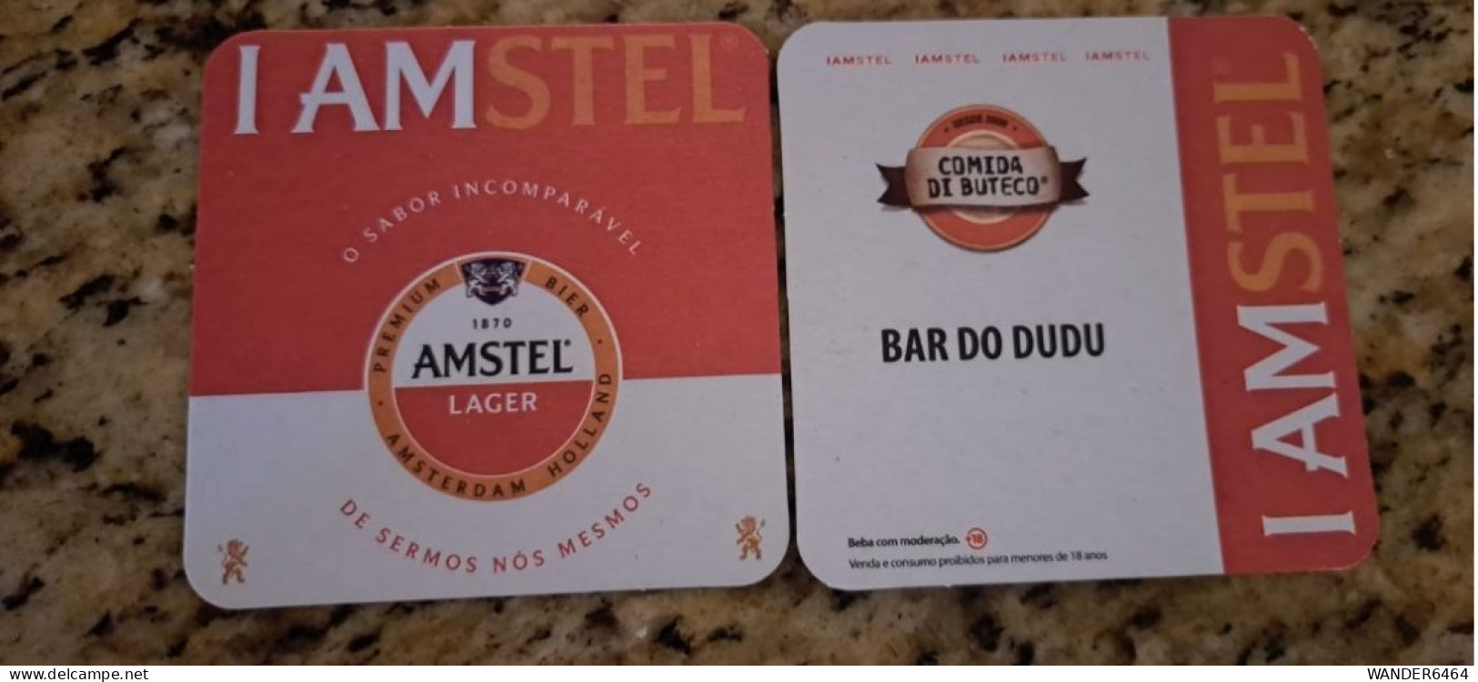 AMSTEL HISTORIC SET BRAZIL BREWERY  BEER  MATS - COASTERS #032 BAR DO DUDU - Sotto-boccale