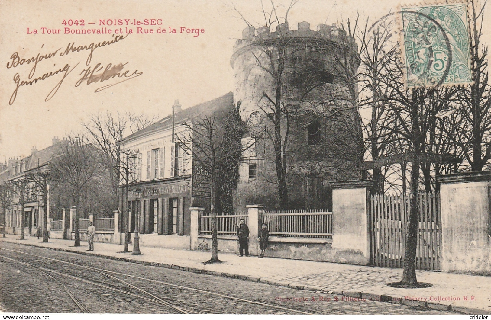 93 - NOISY-LE-SEC - RUE DE LA FORGE - TOUR BONNEVALLE - BEAU PLAN - VOIR ZOOM SUR CAFE RESTAURANT BILLARD - Noisy Le Sec