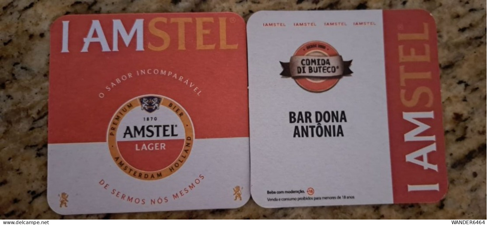 AMSTEL HISTORIC SET BRAZIL BREWERY  BEER  MATS - COASTERS #033 BAR DONA ANTONIA - Bierviltjes