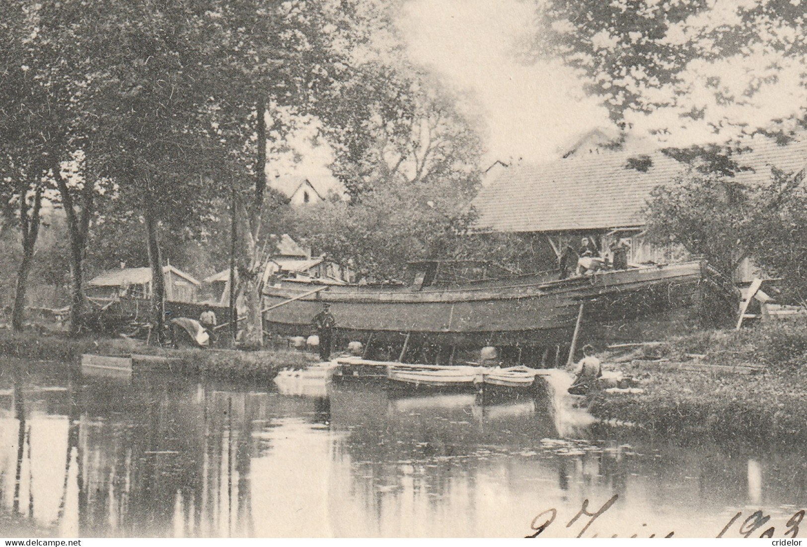 THEMES - TRANSPORTS - PENICHES - BATELLERIE - MARINIERS - CANAL MARNE RHIN - 67 SAVERNE - CIRCULEE 1903 - VOIR ZOOMS - Binnenschepen