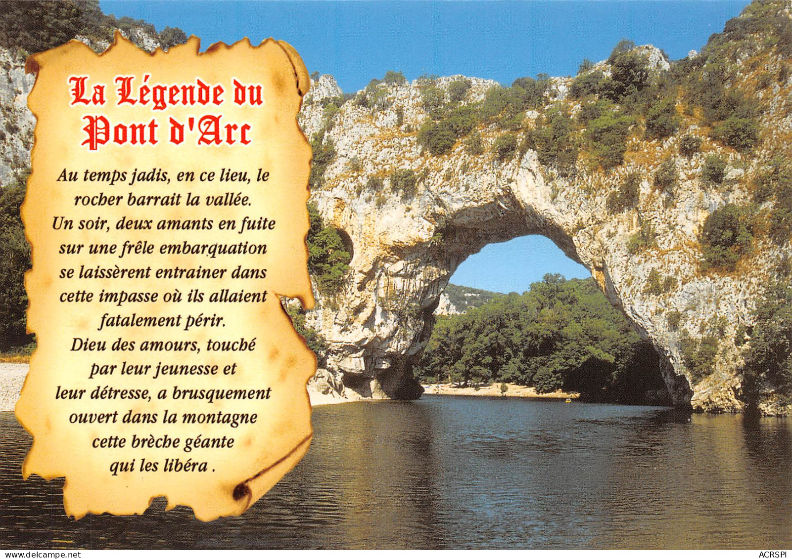 VALLON PONT D'ARC   Le Pont, La Légende  18 (scan Recto Verso)MH2918 - Vallon Pont D'Arc