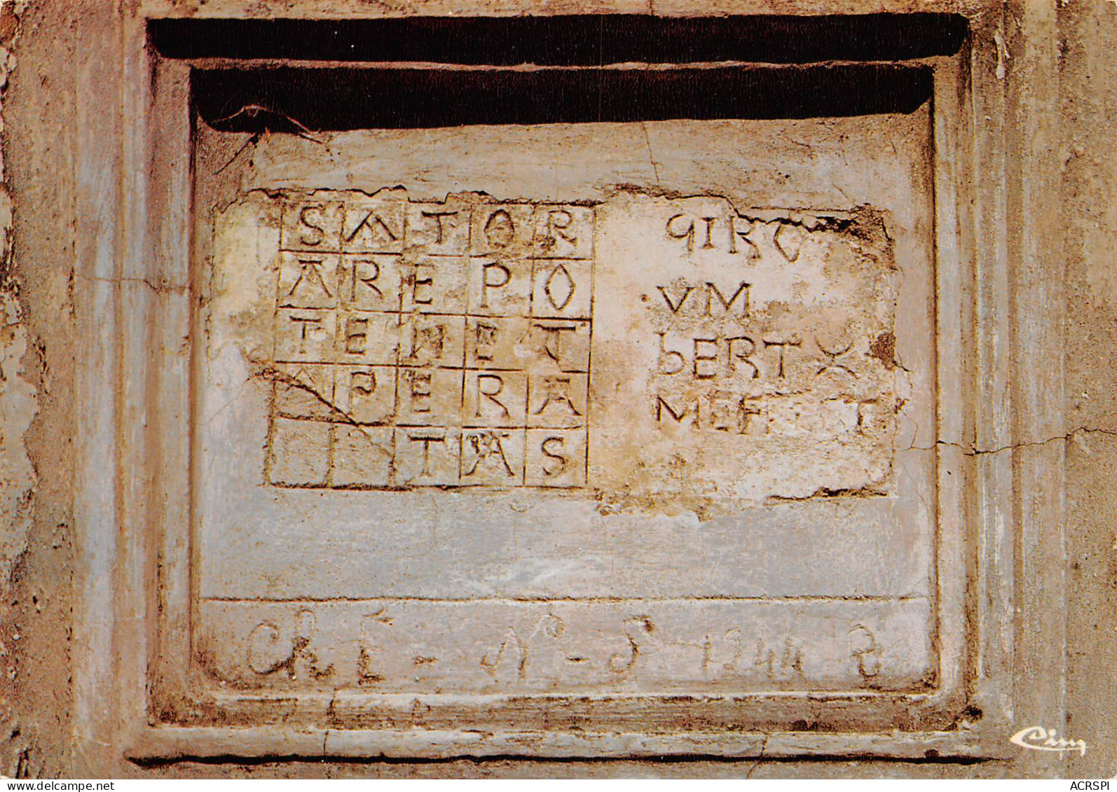 ROCHEMAURE Inscription Mystérieuse Et Très Ancienne Située Sur La Porte De La Chapelle  38 (scan Recto Verso)MH2918 - Rochemaure